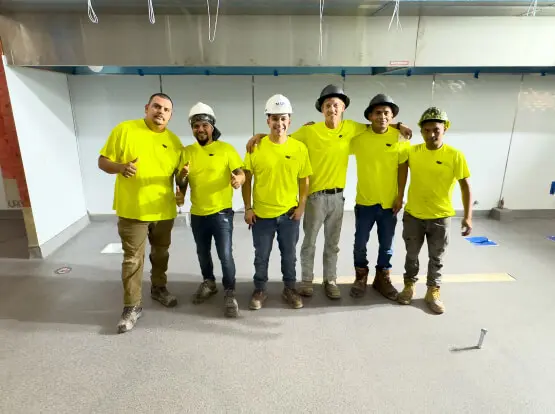 Professional FCG team of certified installers on completed project